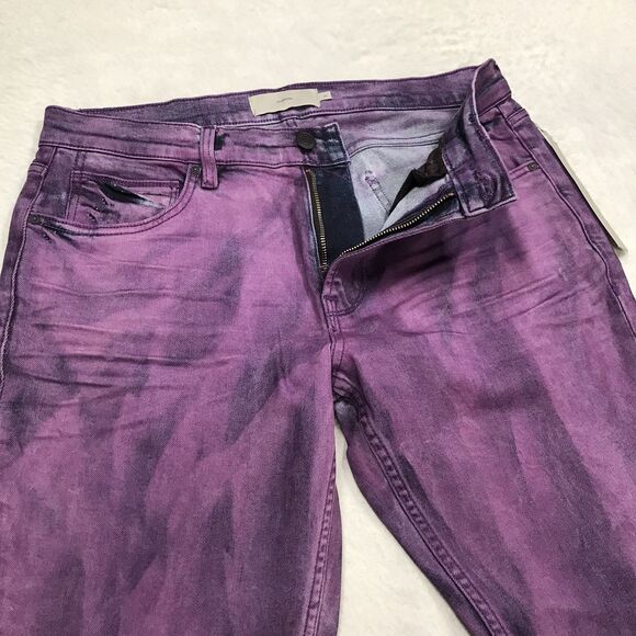 NWT HUDSON Slim Straight Jean Men 32x34 Purple Streak Wash Stretch Denim Blake - Picture 4 of 15